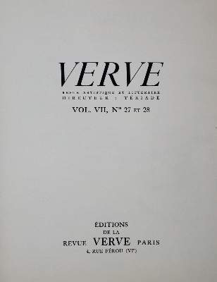 Bild Nr.2: 135-1676 Verve.: (Literatur und illustrierte Bücher 20.Jahrhundert - Alte Literatur in modernen Ausgaben)