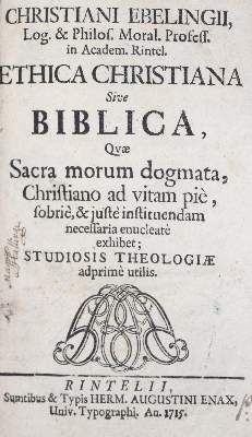 Bild Nr.1: 135-169 Ebeling,C.: (Alte Drucke, Handschriften und Theologie)