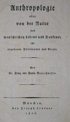 Bild Nr.1: 135-1708 Gruithuisen,F.v. Paula.: (Medizin, Anthropologie)