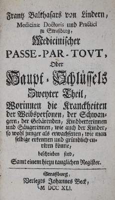 Bild Nr.1: 135-1723 Lindern,F.B.v.: (Medizin, Gynäkologie)