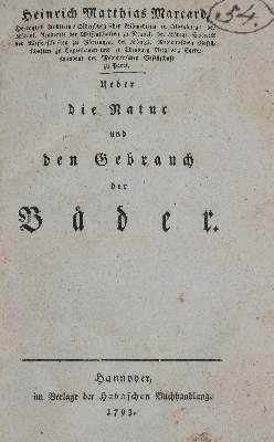 Bild Nr.1: 135-1733 Marcard, H. M.: (Medizin)