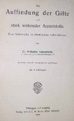 Bild Nr.1: 135-1738 Autenrieth,W.: (Medizin, Pharmazie)