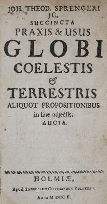 Bild Nr.1: 135-1785 Sprenger,J.T.: (Verschiedene Gebiete - Varia, Astronomie)