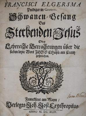 Bild Nr.1: 135-179 Elgersma,F.: (Alte Drucke, Handschriften und Theologie)