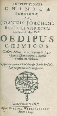 Bild Nr.1: 135-1792 Becher,J.J.: (Verschiedene Gebiete - Varia, Chemie)