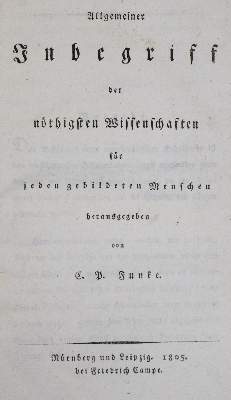 Bild Nr.1: 135-1804 Funke,C.P. (Hrsg.).: (Verschiedene Gebiete - Varia)