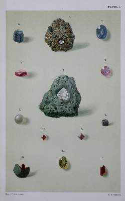 Bild Nr.1: 135-1807 Bauer,M.: (Verschiedene Gebiete - Varia, Geologie - Mineralogie u. Paläontologie, Edelsteine)
