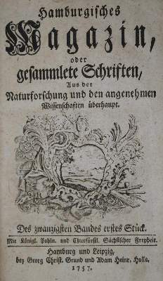 Bild Nr.1: 135-1813 Hamburgisches Magazin: (Verschiedene Gebiete - Varia)