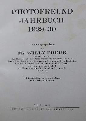 Bild Nr.3: 135-1843 Fotofreund Jahrbuch.: (Verschiedene Gebiete - Varia, Photographie)