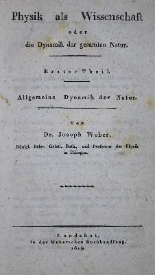 Bild Nr.1: 135-1851 Weber,J.: (Verschiedene Gebiete - Varia, Physik)