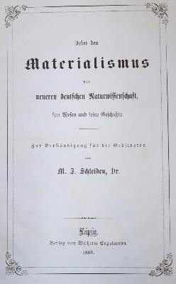 Bild Nr.1: 135-1856 Schleiden,M.J.: (Verschiedene Gebiete - Varia)