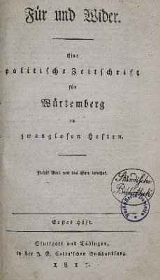 Bild Nr.1: 135-2004 Für und Wider.: (Deutschland, Baden-Württemberg)