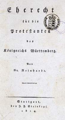 Bild Nr.1: 135-2014 Reinhardt,(K.F.v.).: (Deutschland, Baden-Württemberg)