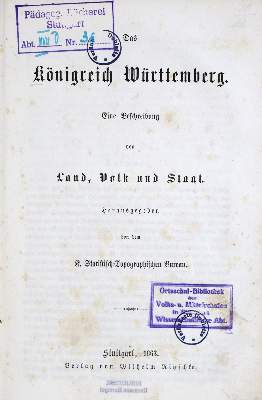 Bild Nr.2: 135-2025 Württemberg.: (Deutschland, Baden-Württemberg)