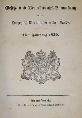 Bild Nr.1: 135-2041 Verordnungs-Sammlung: (Deutschland, Braunschweig)