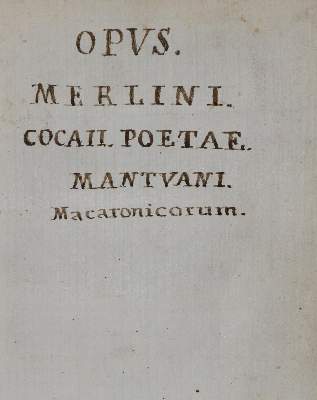 Bild Nr.1: 135-208 Folengo,T.: (Alte Drucke, Handschriften und Theologie)