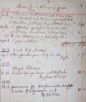 Bild Nr.1: 135-2082 Geschäftsbuch: (Deutschland, Kitzingen, Handschriften)