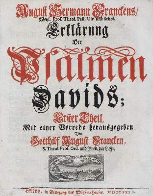 Bild Nr.1: 135-210 Francke,A.H.: (Alte Drucke, Handschriften und Theologie)
