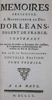 Bild Nr.1: 135-2141 Boulainvilliers,(H.)de.: (Frankreich)