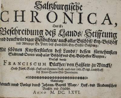 Bild Nr.1: 135-2207 Dückher von Hasslau zu Winckl,F.: (Österreich, Salzburg)