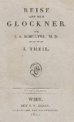 Bild Nr.2: 135-2245 Schultes,J.A.: (Verschiedene Länder - Geschichte, Alpen und Alpinismus)