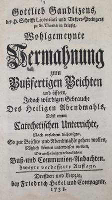 Bild Nr.1: 135-225 Gaudlitz,G.: (Alte Drucke, Handschriften und Theologie)