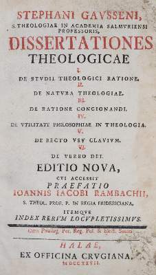 Bild Nr.1: 135-226 Gaussen,S.: (Alte Drucke, Handschriften und Theologie)