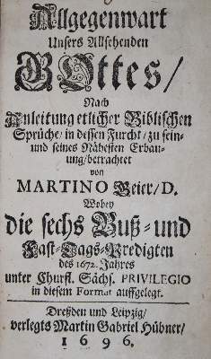 Bild Nr.1: 135-230 Geier,M.: (Alte Drucke, Handschriften und Theologie)