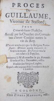 Bild Nr.1: 135-2312 Proces de Guillaume, Vicomte de Stafford,: (Verschiedene Länder - Geschichte, Grossbritannien, Stafford)