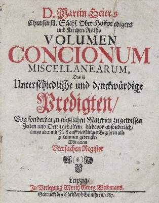 Bild Nr.1: 135-232 Geier,M.: (Alte Drucke, Handschriften und Theologie)