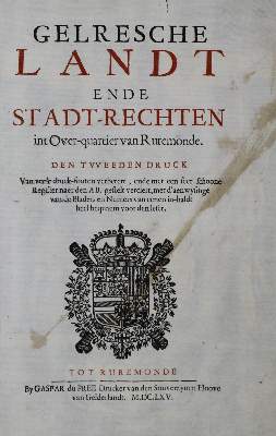 Bild Nr.1: 135-233 Gelresche Landt: (Alte Drucke, Handschriften und Theologie)
