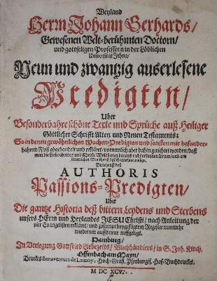 Bild Nr.1: 135-238 Gerhard,J.: (Alte Drucke, Handschriften und Theologie)