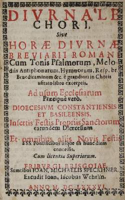 Bild Nr.1: 135-241 Diurnale chori,: (Gesangbücher)