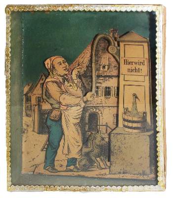 Bild Nr.1: 135-2423 "Hier wird nicht!" (gepumpt).: (Varia, Gaststätten-Hotellerie)