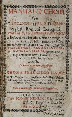 Bild Nr.1: 135-244 Haupt,T.F.: (Gesangbücher, Elsass)