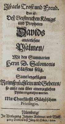 Bild Nr.1: 135-254 Glass,S.: (Alte Drucke, Handschriften und Theologie)