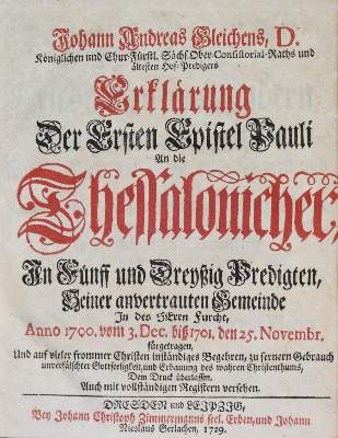 Bild Nr.1: 135-255 Gleich,J.A.: (Alte Drucke, Handschriften und Theologie)