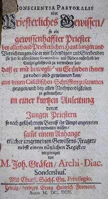 Bild Nr.1: 135-257 Gräfe,J.: (Alte Drucke, Handschriften und Theologie)