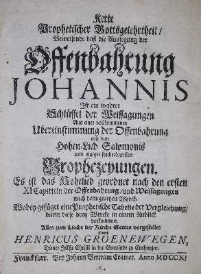 Bild Nr.1: 135-260 Groenewegen,H.: (Alte Drucke, Handschriften und Theologie)