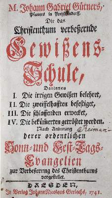 Bild Nr.1: 135-264 Güttner,J.G.: (Alte Drucke, Handschriften und Theologie)