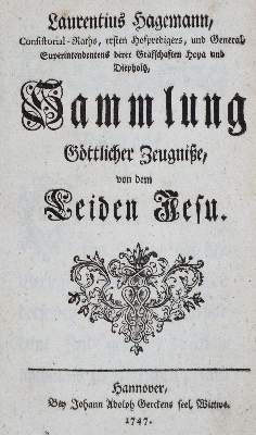 Bild Nr.1: 135-277 Hagemann,L.: (Alte Drucke, Handschriften und Theologie)