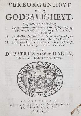 Bild Nr.1: 135-278 Hagen,P.v.d.: (Alte Drucke, Handschriften und Theologie)