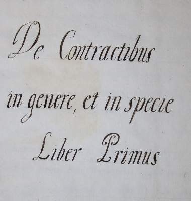 Bild Nr.1: 135-296 De Contractibus: (Handschriften, Juridica und Kriminologie)