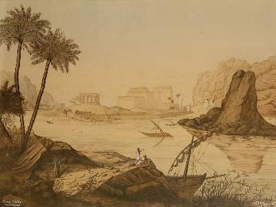 Bild Nr.1: 135-3196 Die altägyptischen Tempel auf der Insel Philae bei Luxor.: (Ausland, Ägypten, Philae)