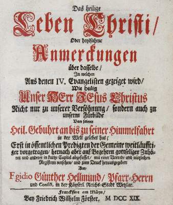 Bild Nr.2: 135-321 Hellmund,E.G.: (Alte Drucke, Handschriften und Theologie)