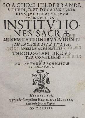 Bild Nr.1: 135-332 Hildebrand,J.: (Alte Drucke, Handschriften und Theologie)