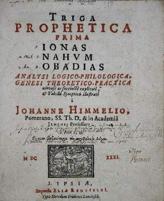 Bild Nr.1: 135-335 Himmel,J.: (Alte Drucke, Handschriften und Theologie)
