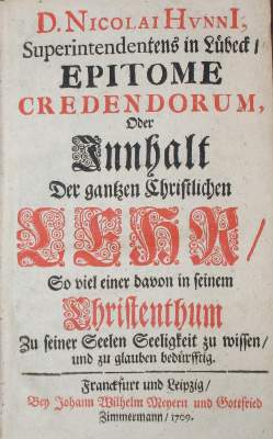 Bild Nr.1: 135-341 Hunnius,N.: (Alte Drucke, Handschriften und Theologie)