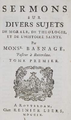 Bild Nr.1: 135-36 Basnage,(J.).: (Alte Drucke, Handschriften und Theologie)