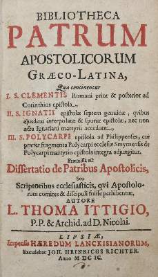 Bild Nr.1: 135-360 Ittig,T. (Hrsg.).: (Alte Drucke, Handschriften und Theologie)